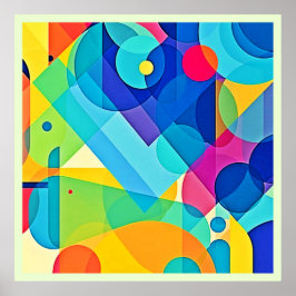 Vibrant geometrisk Abstrakt Poster