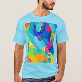 Vibrant geometrisk Abstrakt T Shirt
