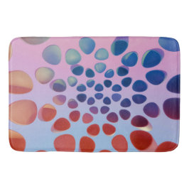 Vibrant geometrisk badmatt - fet och konstnärlig badrumsmatta