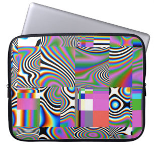 Vibrant geometrisk bakgrund för digital Abstrakt Laptop Fodral