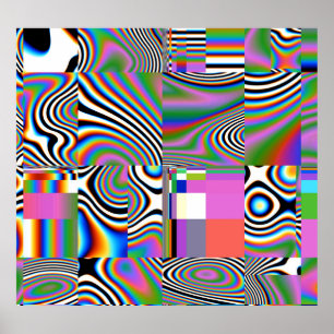 Vibrant geometrisk bakgrund för digital Abstrakt Poster