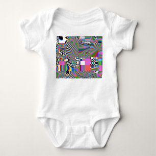 Vibrant geometrisk bakgrund för digital Abstrakt T Shirt