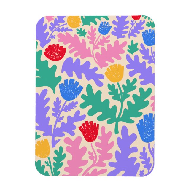 Vibrant geometrisk form Mönster Magnet (Vertikal)