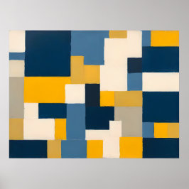 Vibrant geometrisk fusion - fet Abstrakt väggkonst