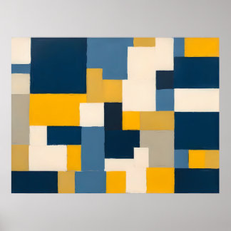 Vibrant geometrisk fusion - fet Abstrakt väggkonst