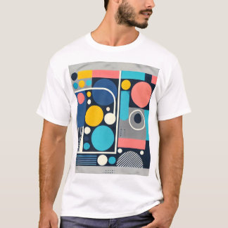 Vibrant geometrisk hythms: Perfekten Blandning av  T Shirt