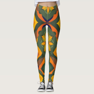 Vibrant geometrisk legering - Mjuk Färg-upprepning Leggings