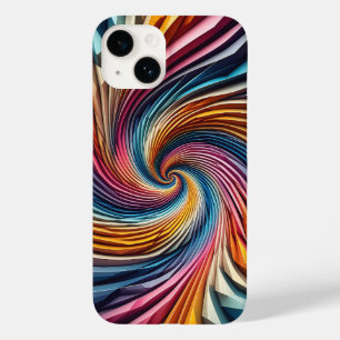 Vibrant Geometrisk Virvel Telefonfodral - Färgrik