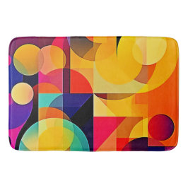Vibrant geometriskt harmoni badrumsmatta
