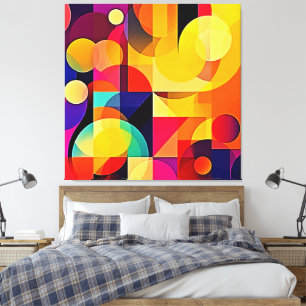 Vibrant geometriskt harmoni canvastryck