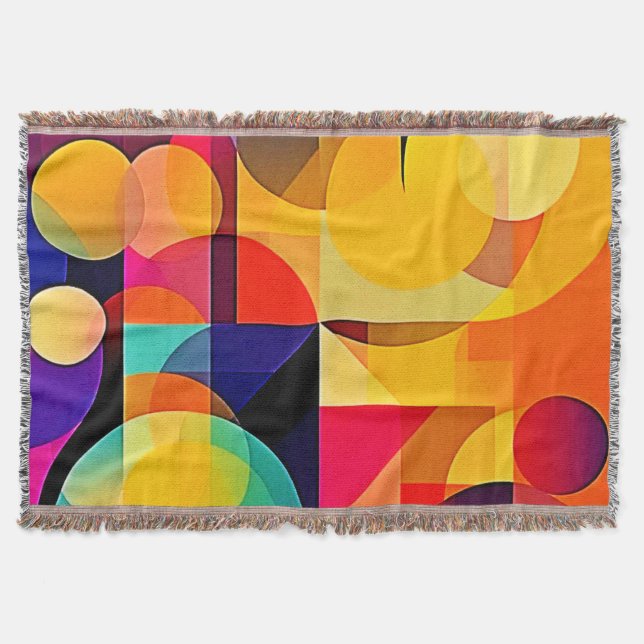 Vibrant geometriskt harmoni filt (Framsidan)