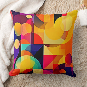 Vibrant geometriskt harmoni kudde