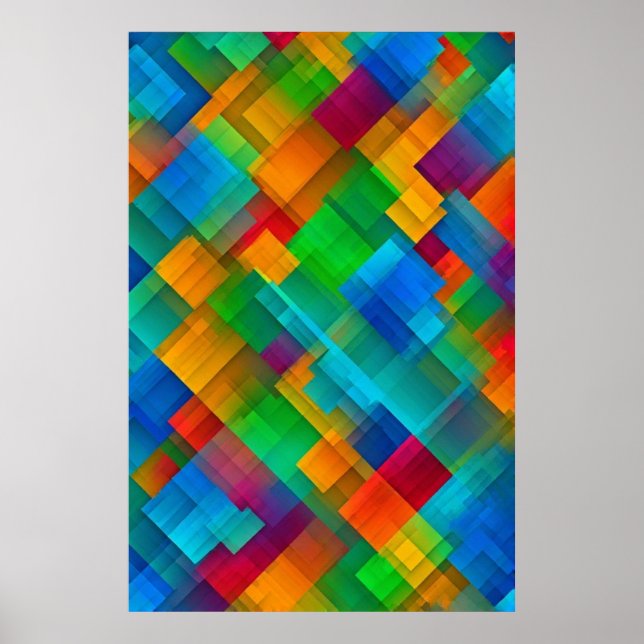 Vibrant geometriskt harmoni poster (Framsidan)