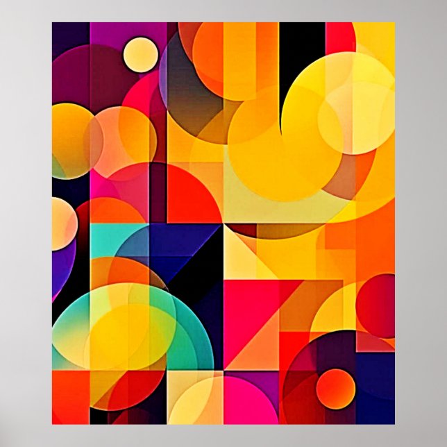 Vibrant geometriskt harmoni poster (Framsidan)