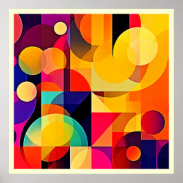 Vibrant geometriskt harmoni poster