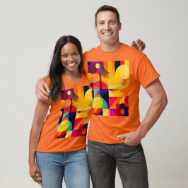 Vibrant geometriskt harmoni t shirt