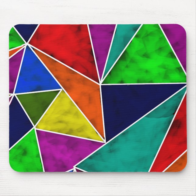 Vibrant geometriskt mönster musmatta (Framsidan)