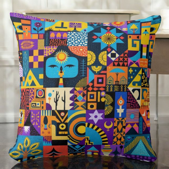 Vibrant Geometry Cushion Kudde (Skapare uppladdad)