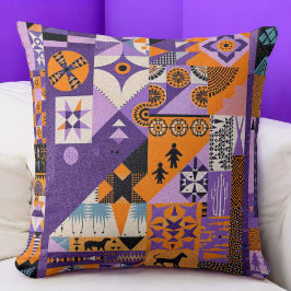 Vibrant Geometry Cushion Kudde