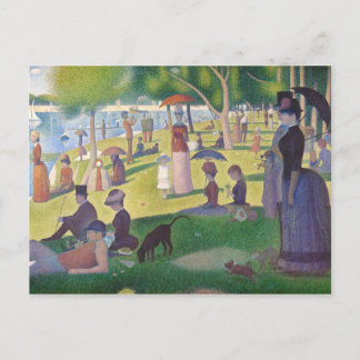Vibrant Georges Seurat Söndag Eftermiddagstid Fine Vykort