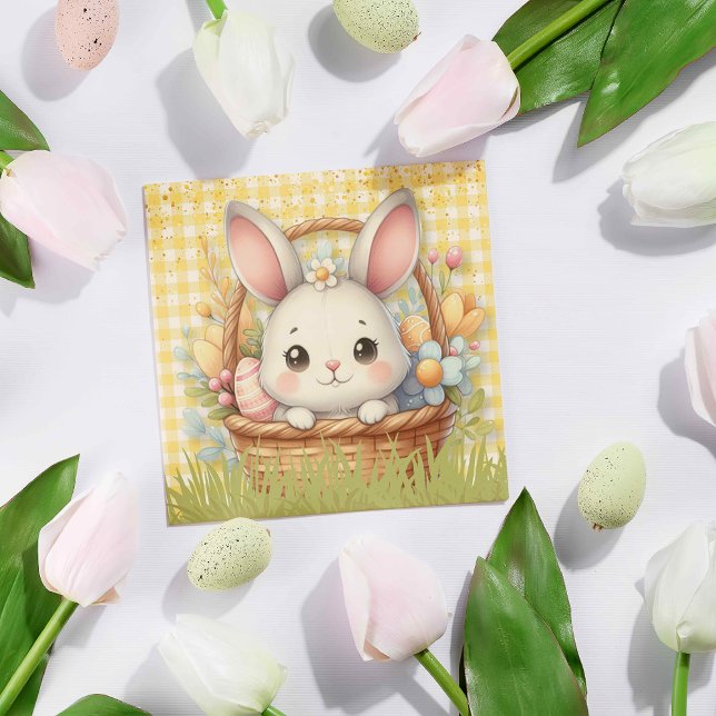 Vibrant Glad påsk i ett Gult-bakgrundskort (Vibrant Happy Easter in a Yellow background card)