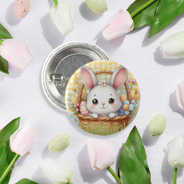 Vibrant Glad påsk i Gultens bakgrund Knapp