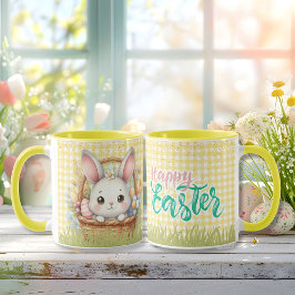 Vibrant Glad påsk i Gultens bakgrund Mugg