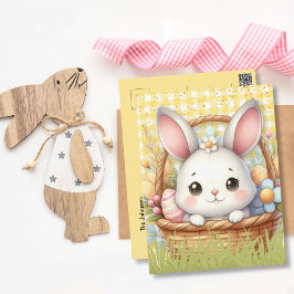 Vibrant Glad påsk i vykort för Gultens bakgrund