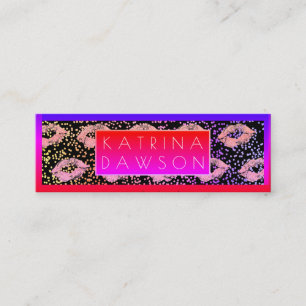 Vibrant Glamor Glitter Kisses and Specks Mini Visitkort