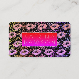 Vibrant Glamor Glitter Kisses and Specks Visitkort