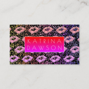 Vibrant Glamor Glitter Kisses and Specks Visitkort