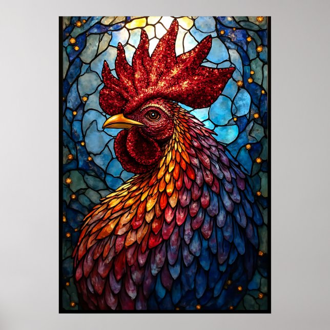 Vibrant glasaktigt Tupp Art Poster (Framsidan)