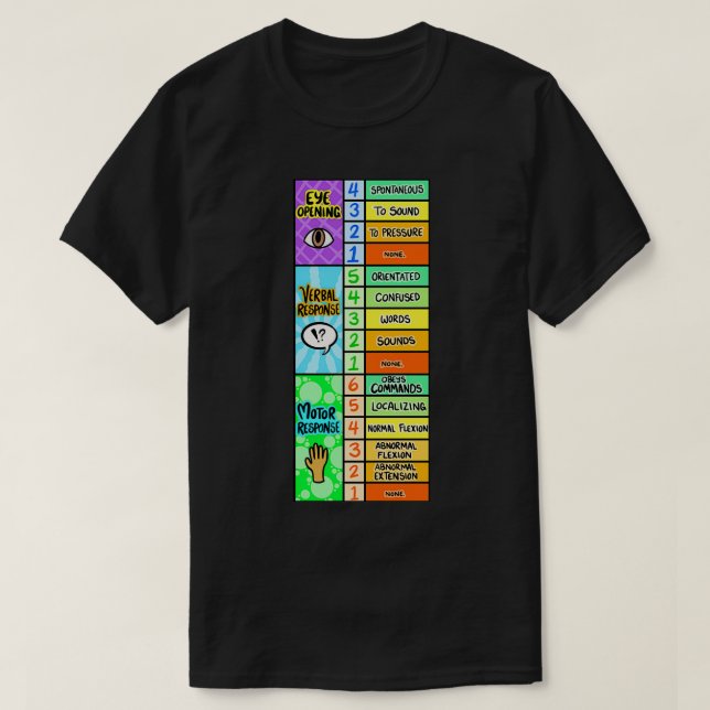 Vibrant Glasgow Coma  T Shirt (Design framsida)