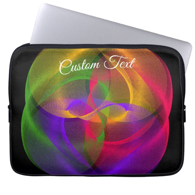 Vibrant Glossy Finish Geometric Laptop Case Laptop Fodral (Framsidan)