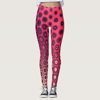 Vibrant Gradient Starburst Mönster Leggings