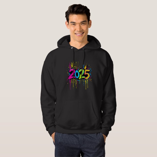 Vibrant Graffiti 2025 Stänk Art Hoodie (Hel framsida)