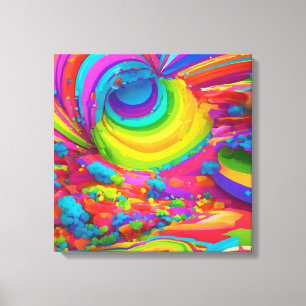 Vibrant Graffiti Burst - Colorful Pop Art Canvas