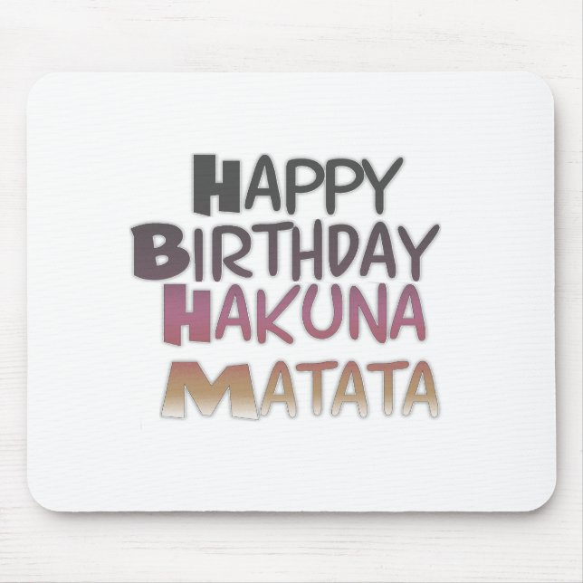 Vibrant Grattis på födelsedagen Hakuna Matata Desi Musmatta (Framsidan)