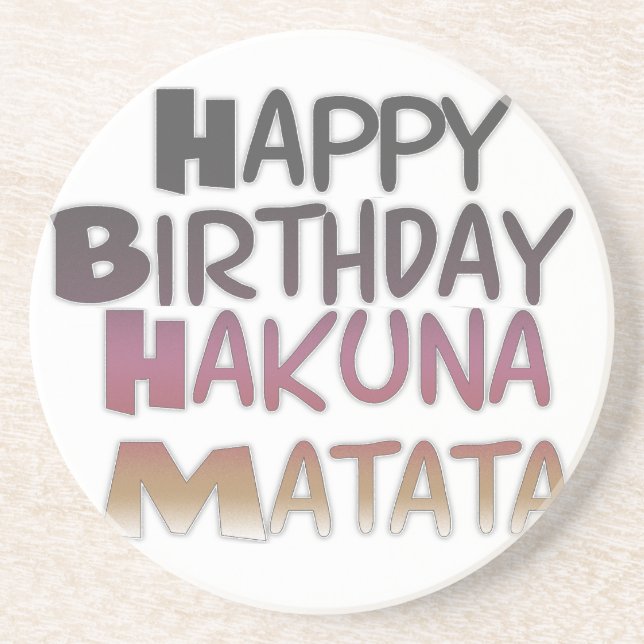 Vibrant Grattis på födelsedagen Hakuna Matata Desi Underlägg (Framsidan)