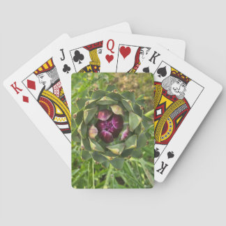 Vibrant Green and Purple Tuscan Artichoke Casinokort