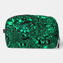Vibrant Green Monogram Toiletry Bag