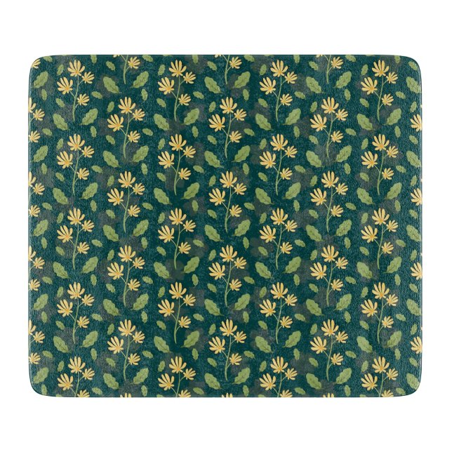 Vibrant Green Pattern with Yellow Flowers & Leaves (Framsidan)