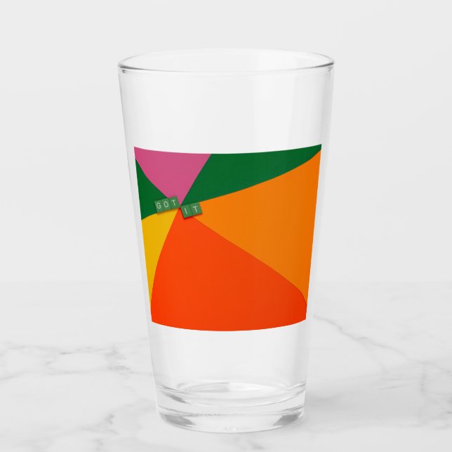 Vibrant Grönt Brev Tumbler - Fet och konstnärligt Glaskopp (Framsida)