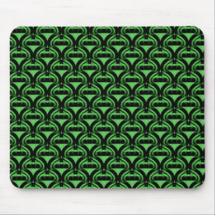 Vibrant Grönt Retro Coola Mousepad Musmatta