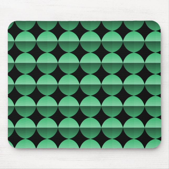 Vibrant Grönt Retro Flair Mousepad Musmatta (Framsidan)