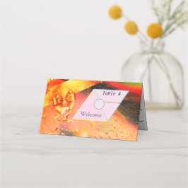 Vibrant Guld Bord-platskort Placeringskort