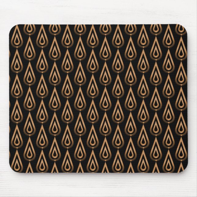 Vibrant Guld Flickering Flames Mousepad Musmatta (Framsidan)