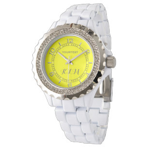 Vibrant Gult Fluo Delight Redo Monogram Armbandsur