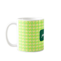 Vibrant Gult och Grönt Geometric Kor Mönster