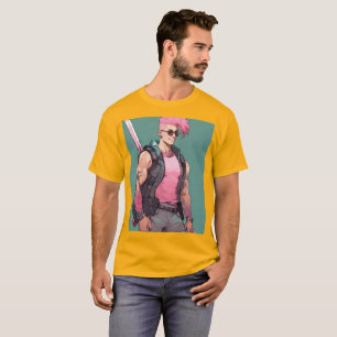 Vibrant Gult och Rosa T-Shirt Bold och Bright Stil